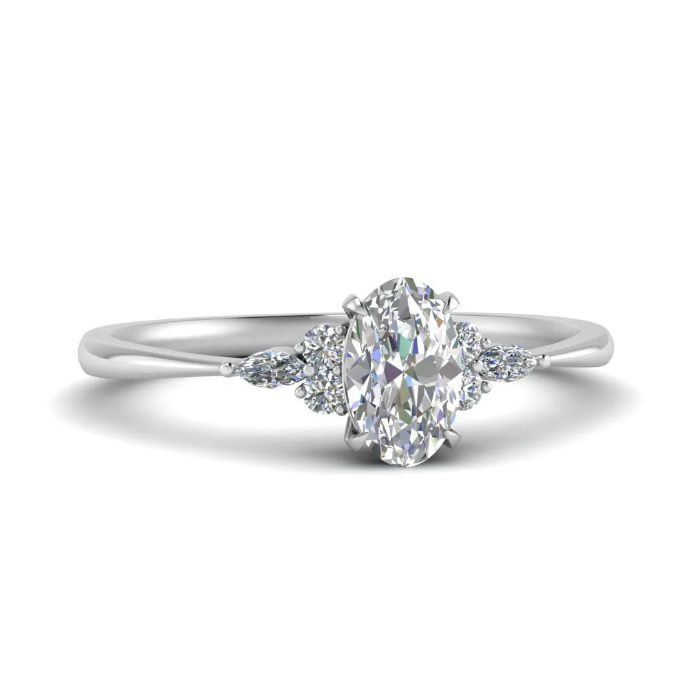 IGI Certified 1/2 - 5 Carat Lab Grown Diamond Petite Women Engagement Ring 14K Gold