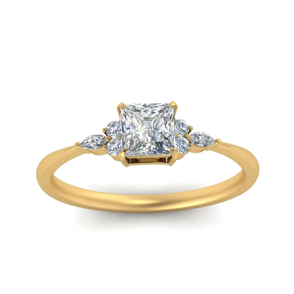 IGI Certified 1/2 - 5 Carat Lab Grown Diamond Petite Women Engagement Ring 14K Gold