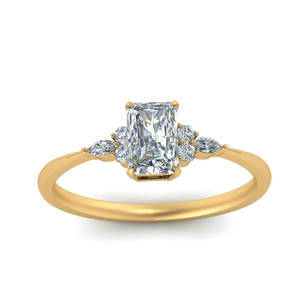 IGI Certified 1/2 - 5 Carat Lab Grown Diamond Petite Women Engagement Ring 14K Gold