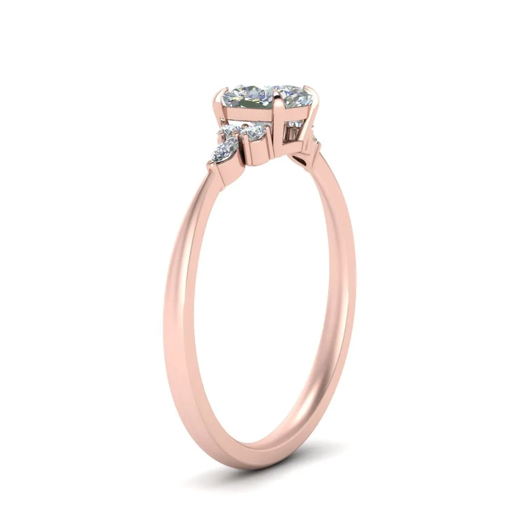 IGI Certified 1/2 - 5 Carat Lab Grown Diamond Petite Women Engagement Ring 14K Gold