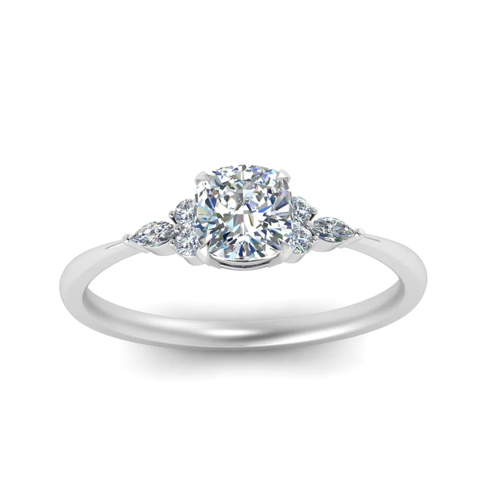 IGI Certified 1/2 - 5 Carat Lab Grown Diamond Petite Women Engagement Ring 14K Gold