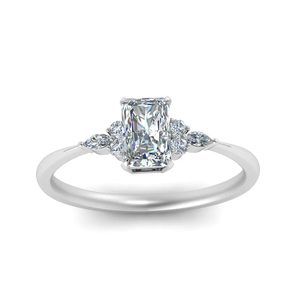IGI Certified 1/2 - 5 Carat Lab Grown Diamond Petite Women Engagement Ring 14K Gold