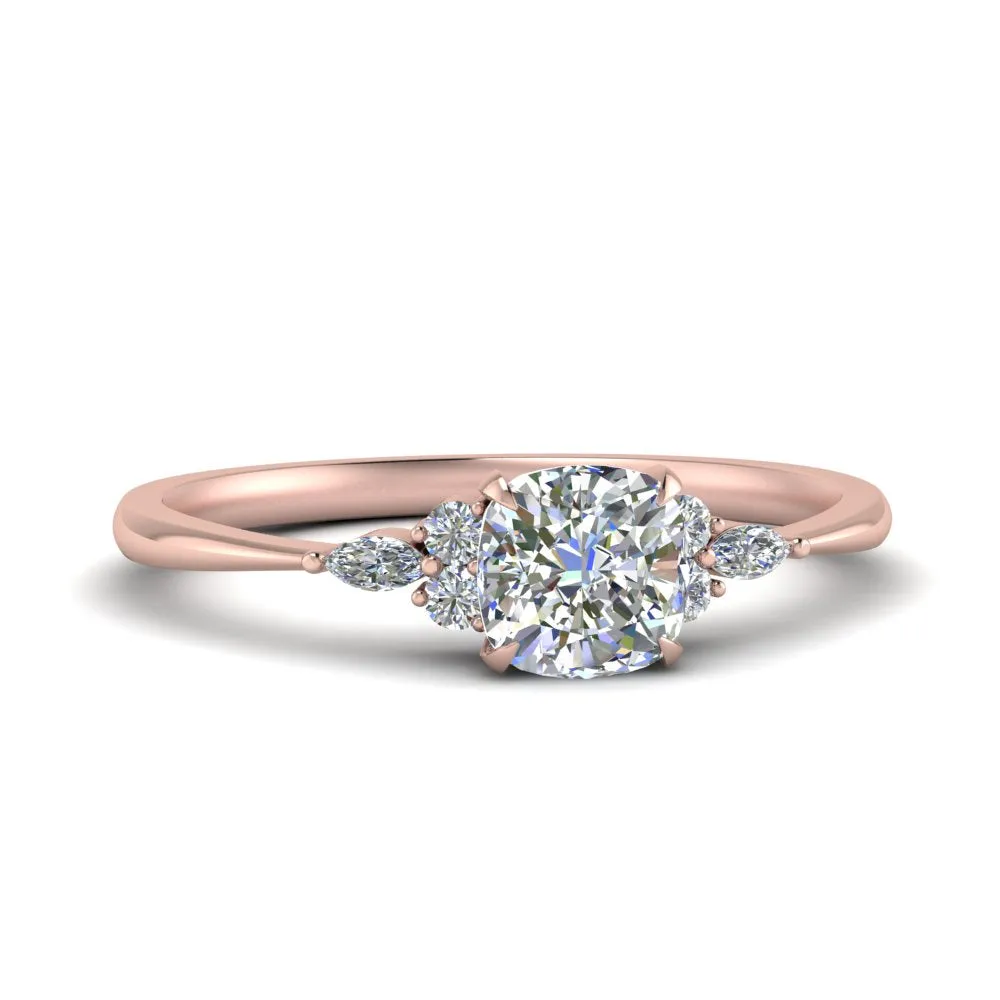 IGI Certified 1/2 - 5 Carat Lab Grown Diamond Petite Women Engagement Ring 14K Gold