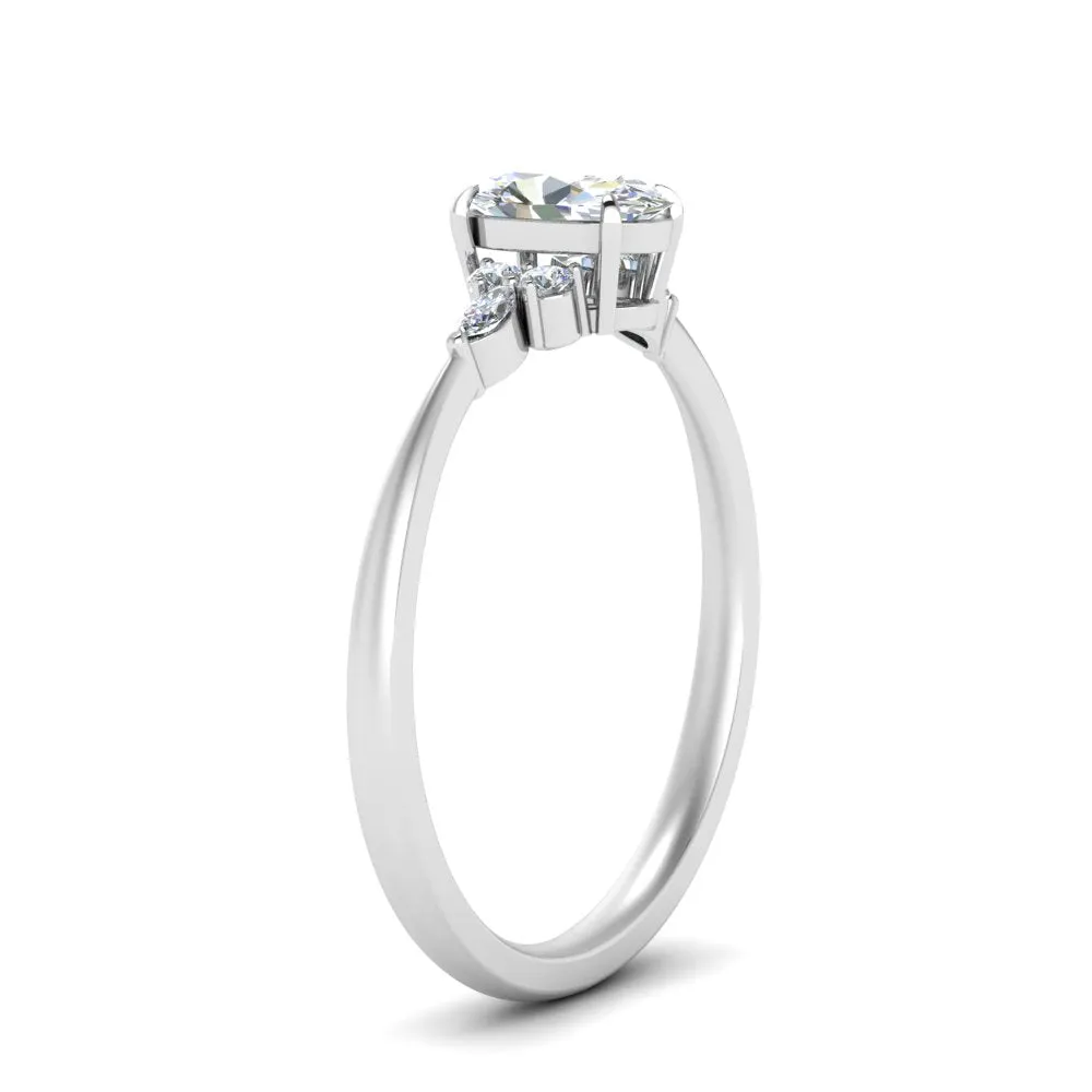 IGI Certified 1/2 - 5 Carat Lab Grown Diamond Petite Women Engagement Ring 14K Gold