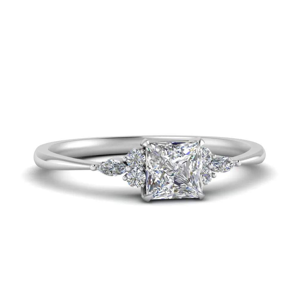 IGI Certified 1/2 - 5 Carat Lab Grown Diamond Petite Women Engagement Ring 14K Gold