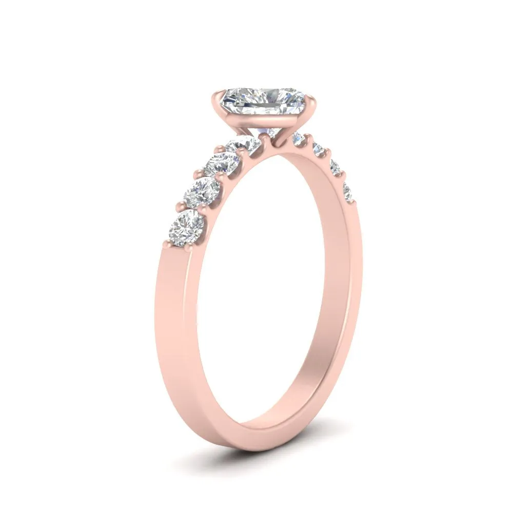 IGI Certified 1/2 - 5 Carat Lab Grown Diamond Solitaire With Accent Engagement Ring 14K Gold