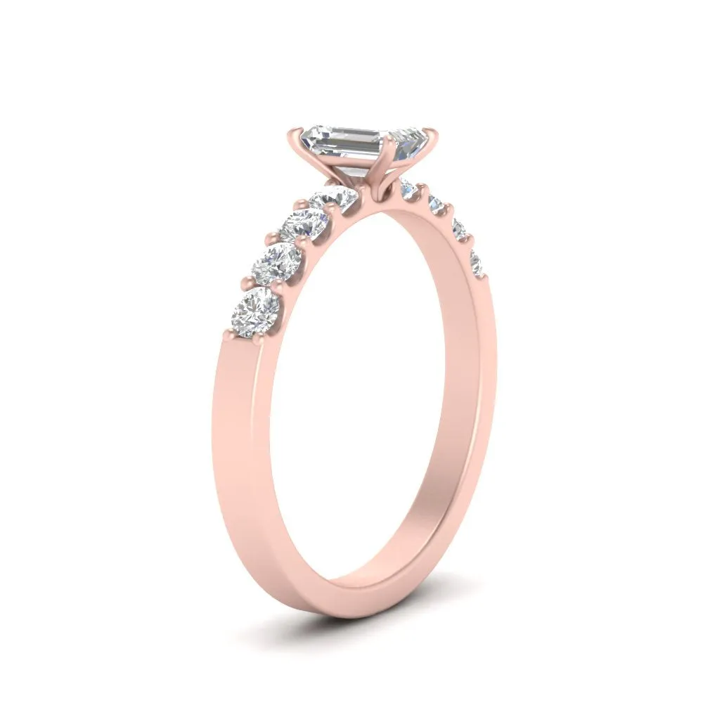 IGI Certified 1/2 - 5 Carat Lab Grown Diamond Solitaire With Accent Engagement Ring 14K Gold