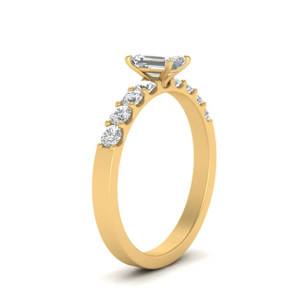 IGI Certified 1/2 - 5 Carat Lab Grown Diamond Solitaire With Accent Engagement Ring 14K Gold