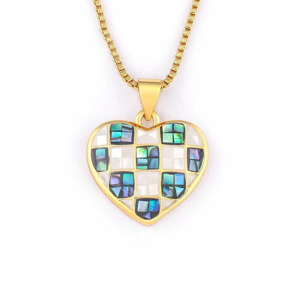 Ins Popular Exquisite Elegant Love Chessboard Pendant