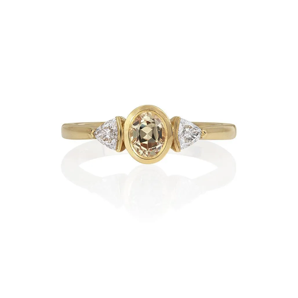 Jasmin Yellow Sapphire Oval Ring