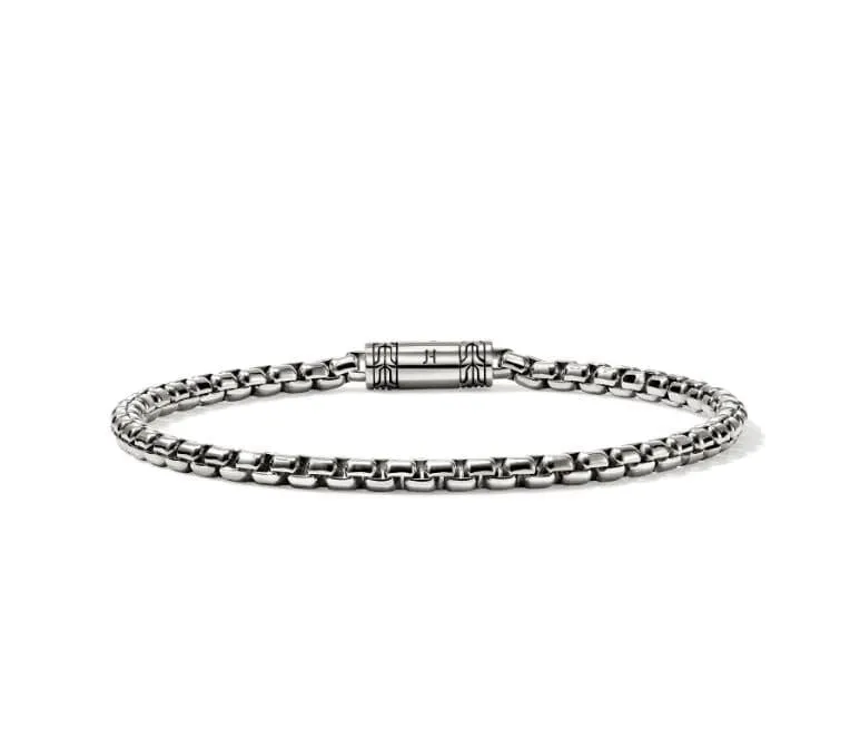 John Hardy Silver 3.7mm Box Chain Bracelet