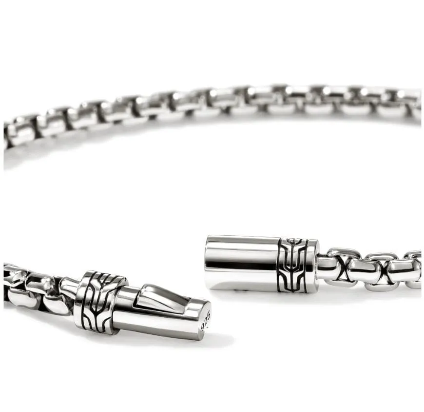 John Hardy Silver 3.7mm Box Chain Bracelet