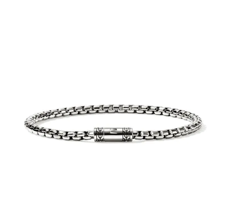 John Hardy Silver 3.7mm Box Chain Bracelet