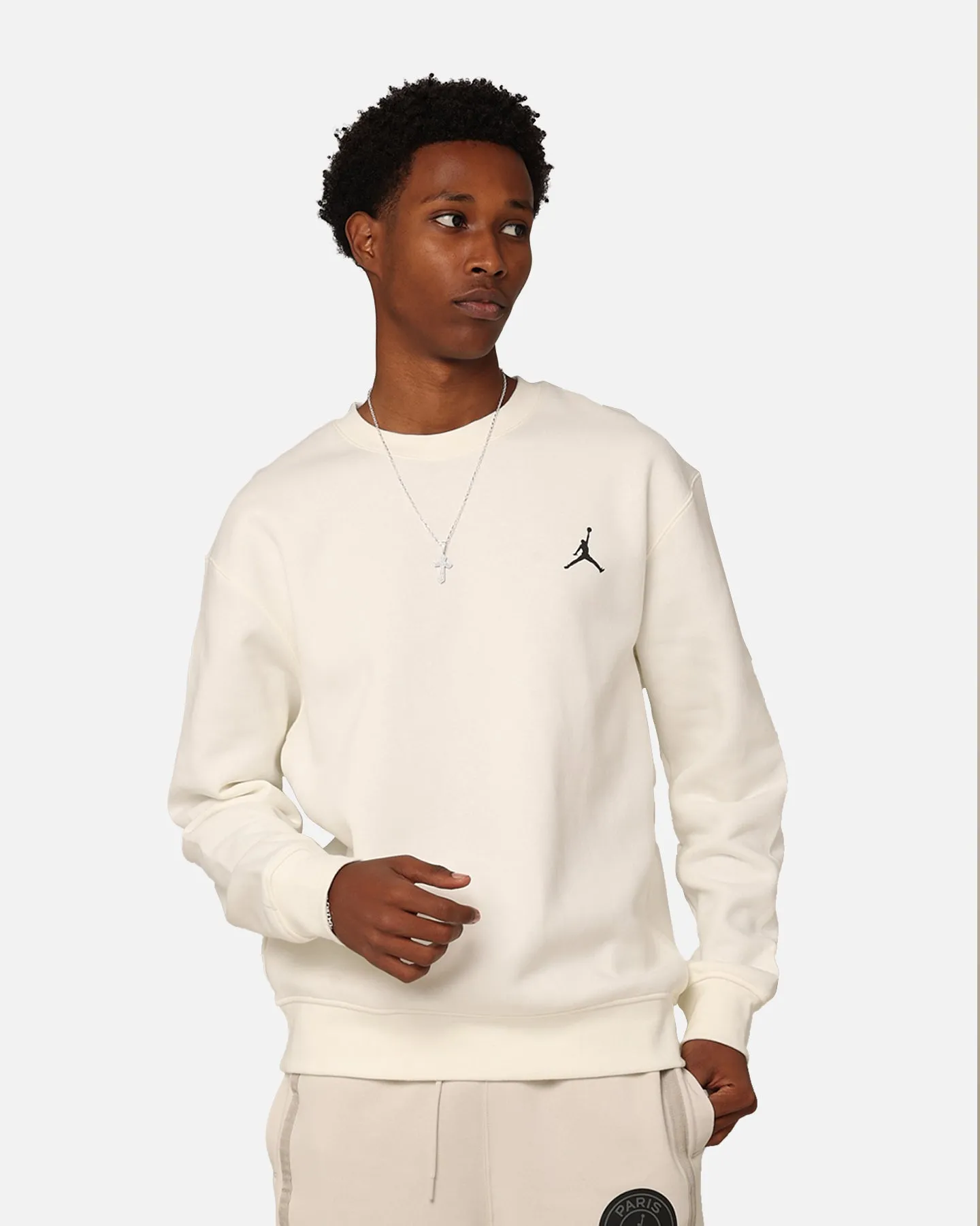 Jordan Flight MVP Graphic Fleece Crewneck Sail/Black