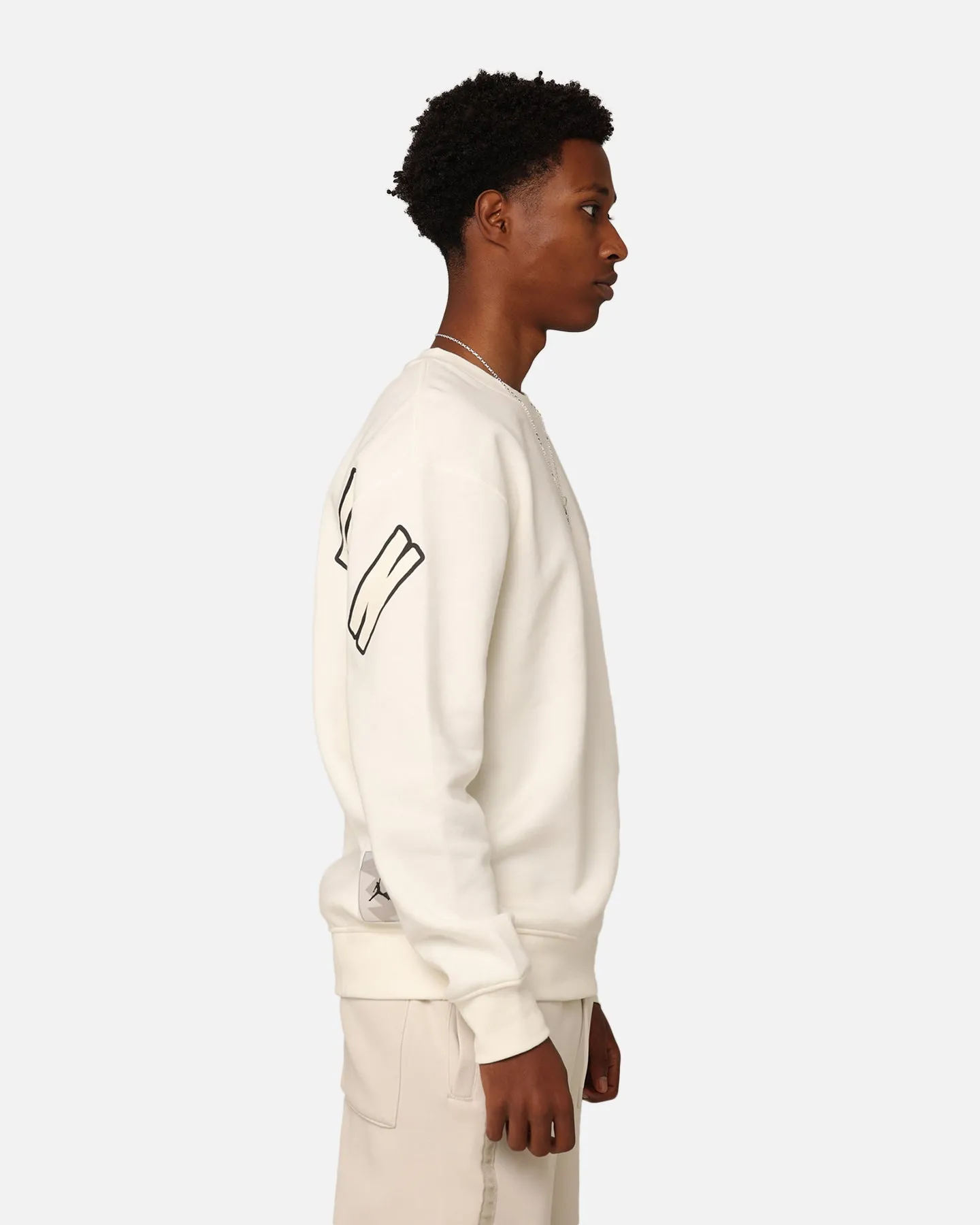 Jordan Flight MVP Graphic Fleece Crewneck Sail/Black