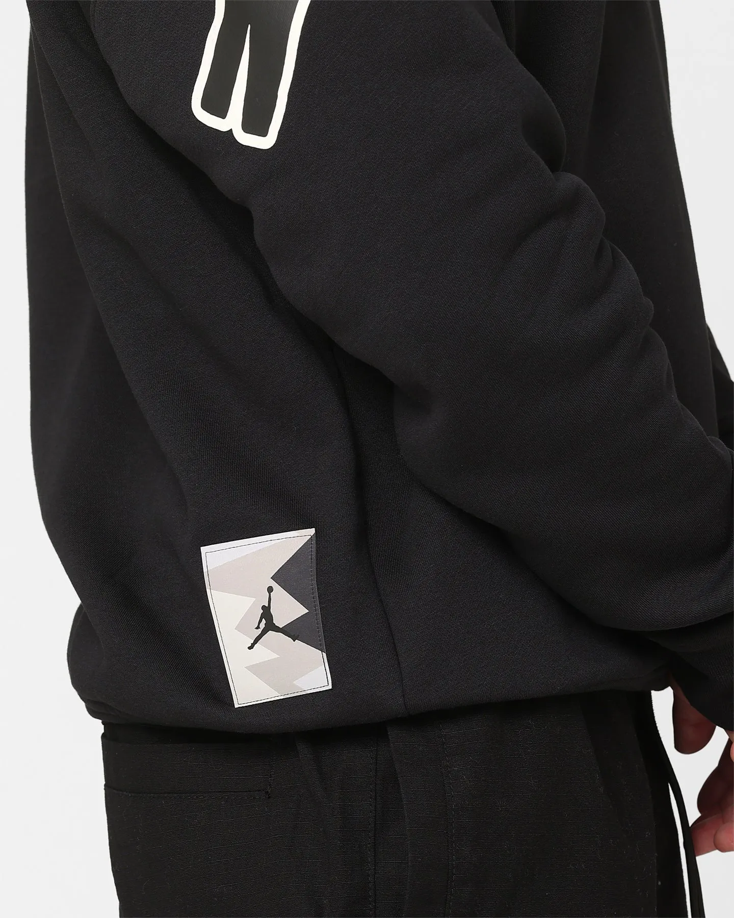 Jordan Flight MVP Graphic Fleece Crewneck Sweatshirt Black/Sail
