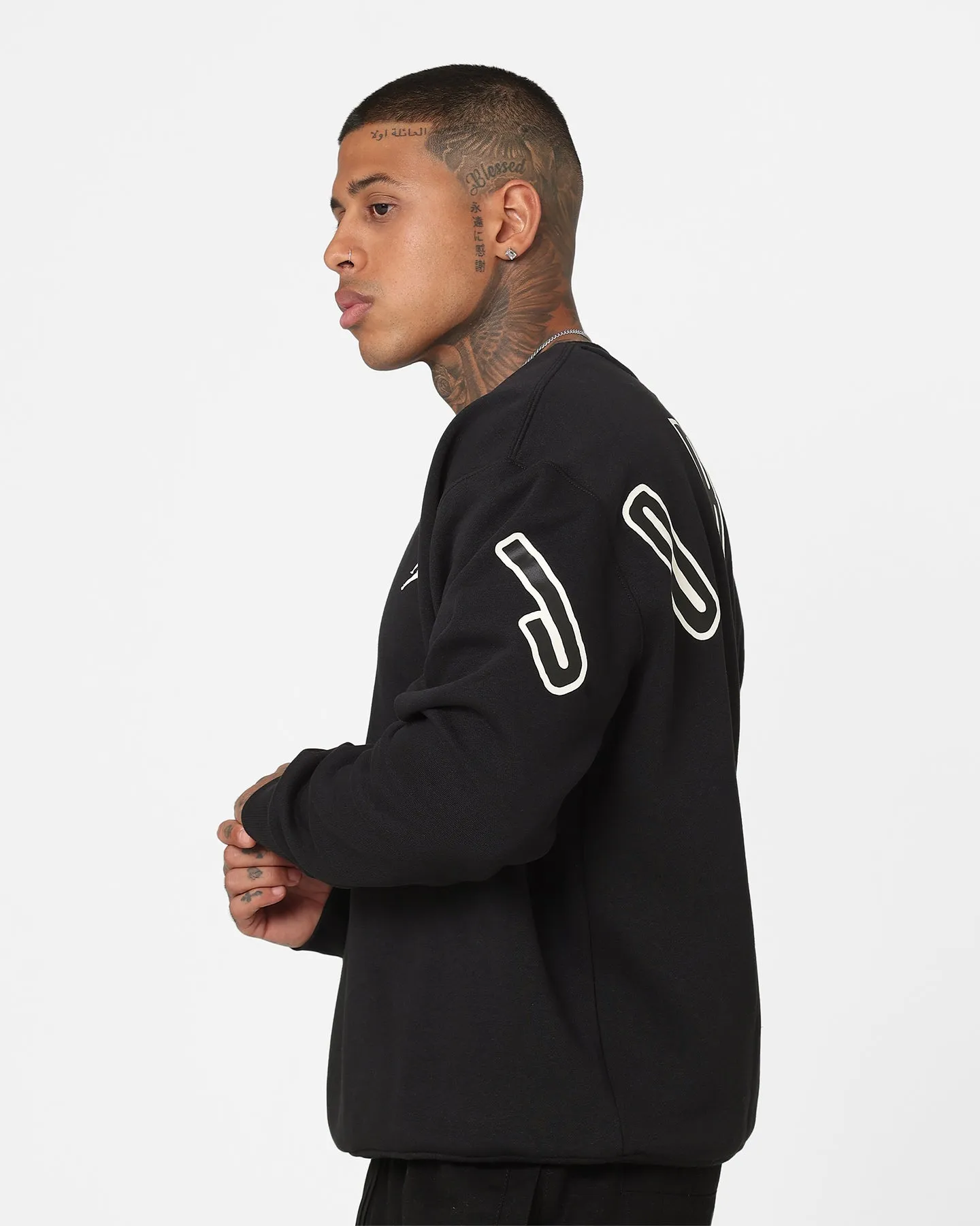 Jordan Flight MVP Graphic Fleece Crewneck Sweatshirt Black/Sail