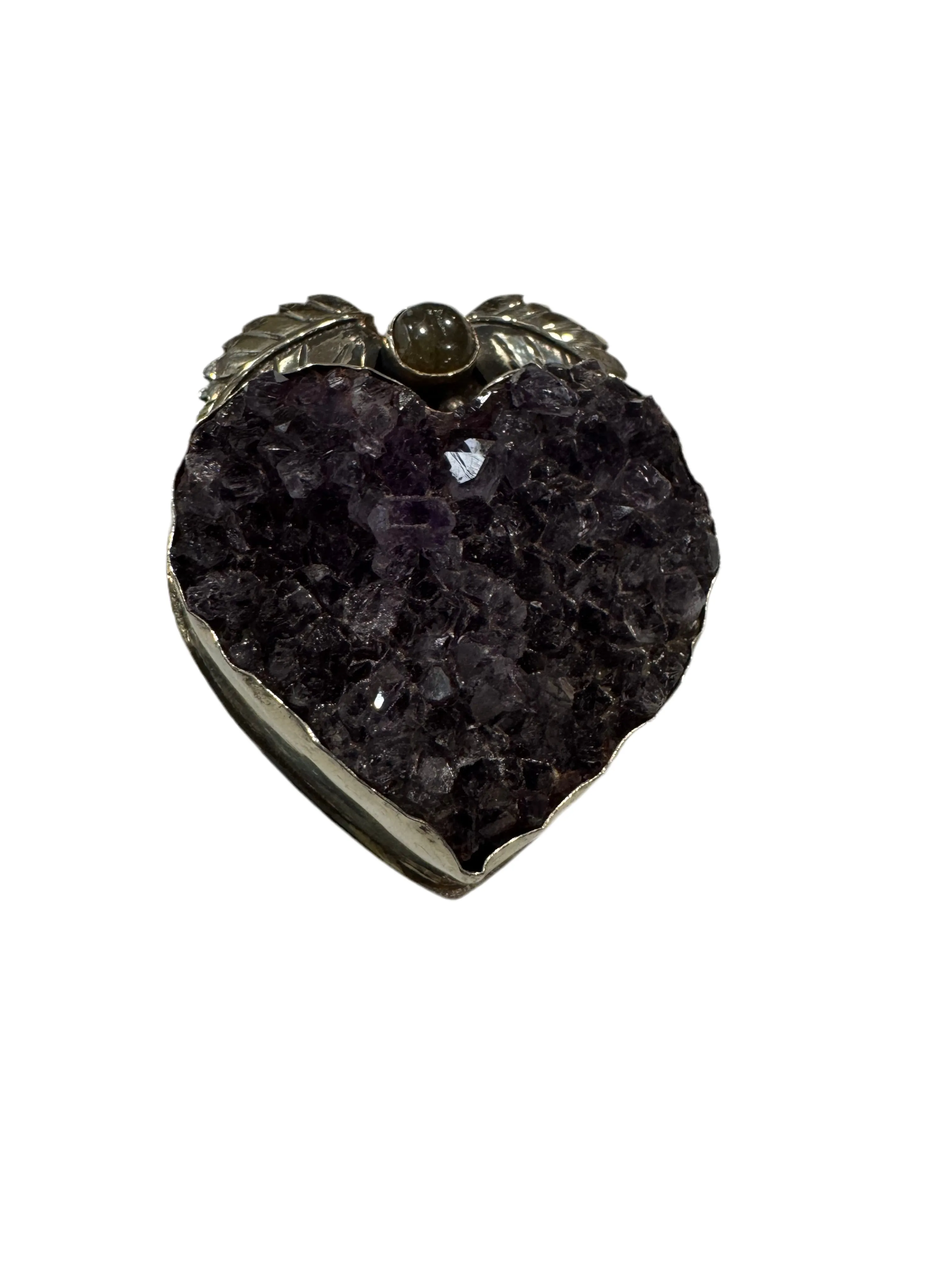 Large Chunky Statement Gemstone Pendants With Carved Silver