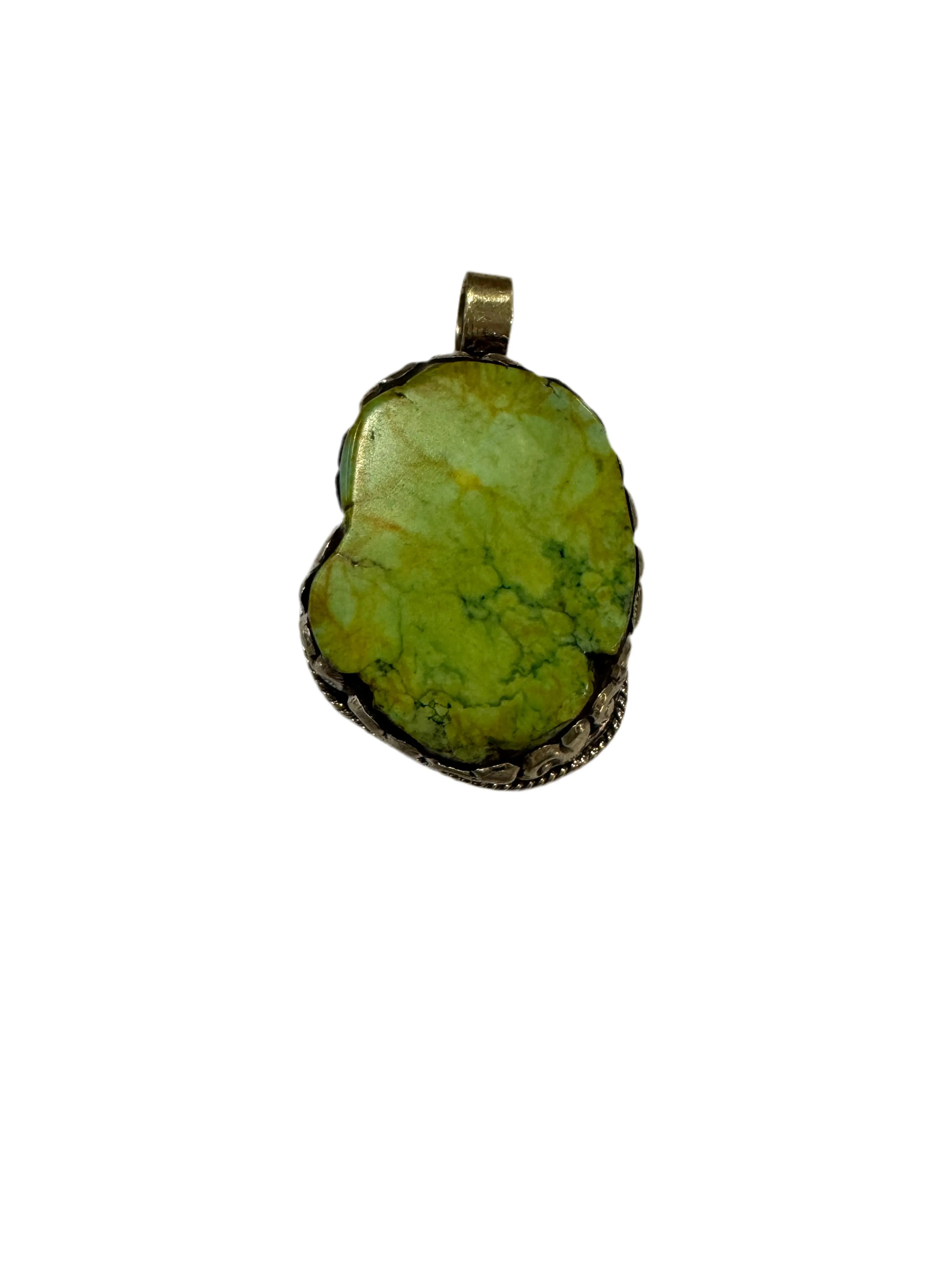 Large Chunky Statement Gemstone Pendants With Carved Silver
