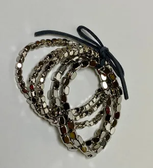Lost and Found Trading Company Hematite Stretch Bracelets