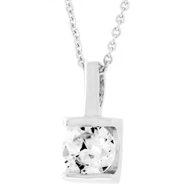LOVCIA Radiant 8mm Zircon Necklace Pendant