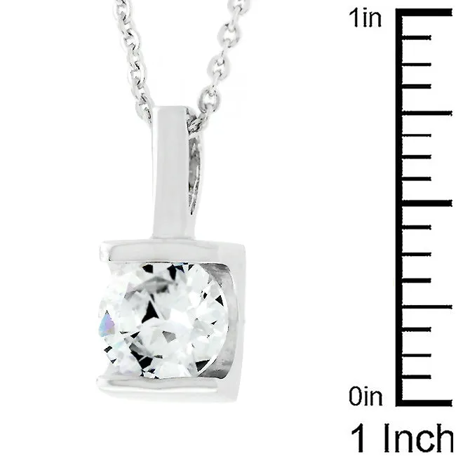 LOVCIA Radiant 8mm Zircon Necklace Pendant