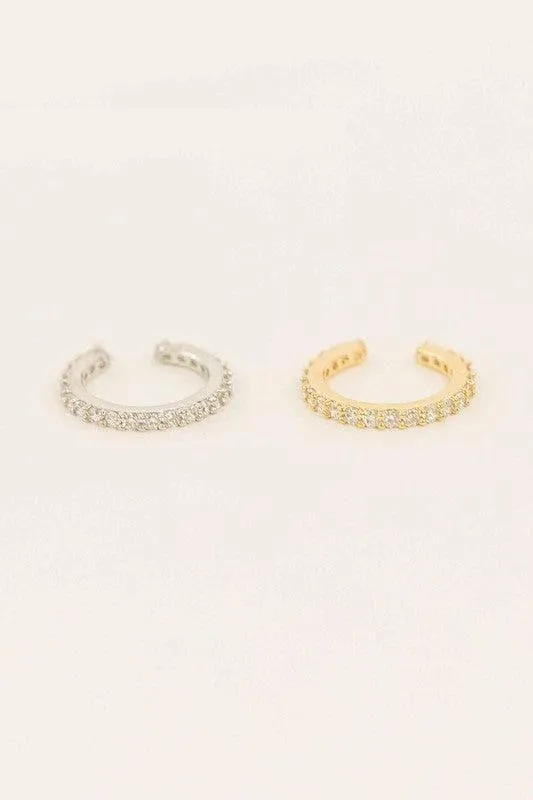 LOVODA Crystal Cuff Earrings
