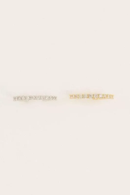 LOVODA Crystal Cuff Earrings