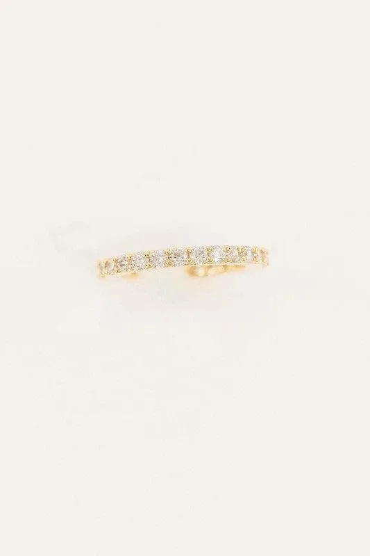 LOVODA Crystal Cuff Earrings