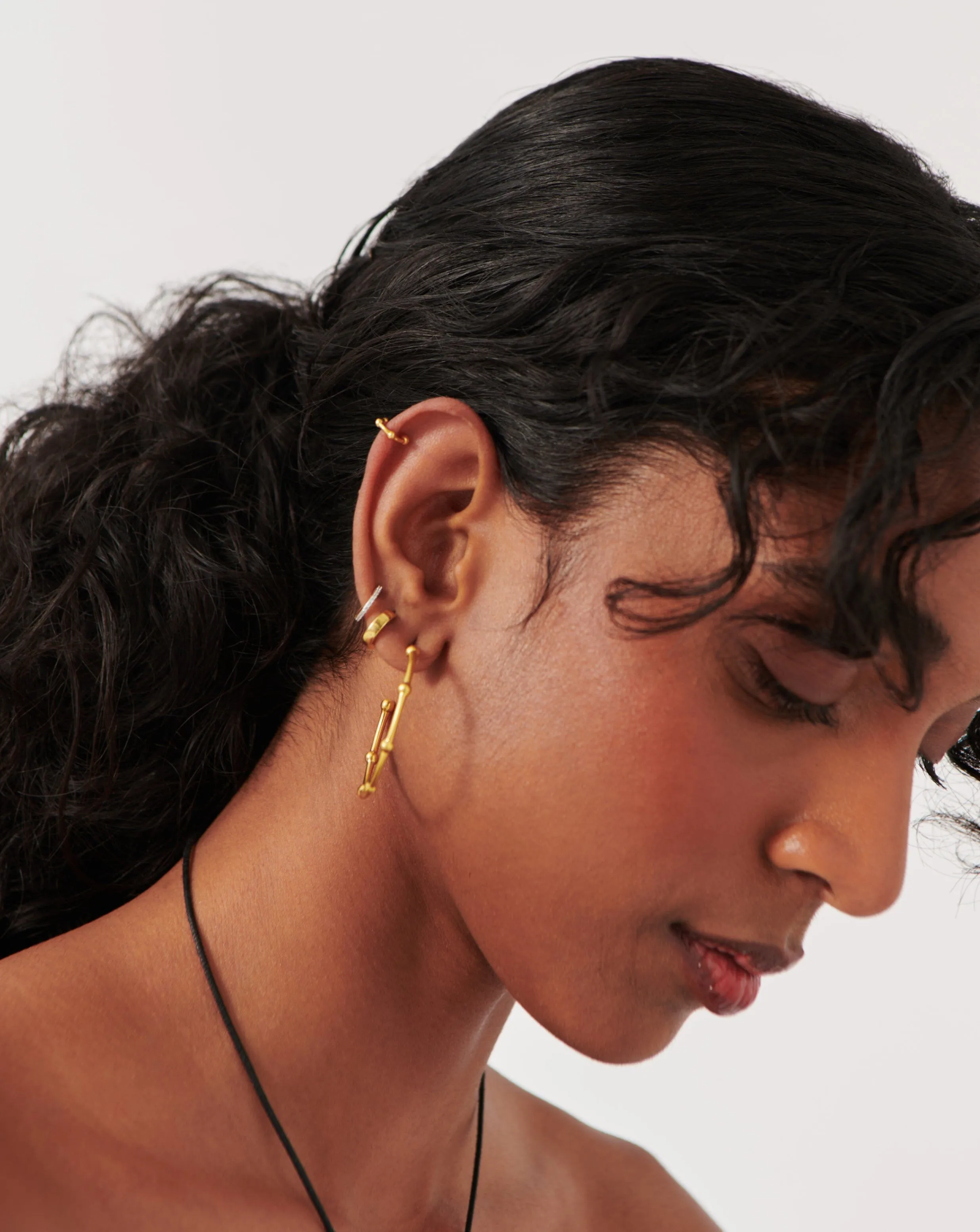 Lucy Williams Mini Orb Ear Cuff | 18ct Gold Vermeil