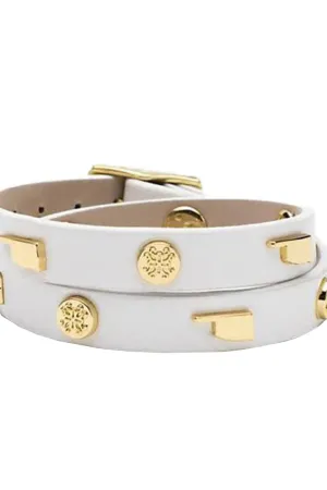 MACY DOUBLE WRAP METALLIC WHITE WITH GOLD - OKLAHOMA