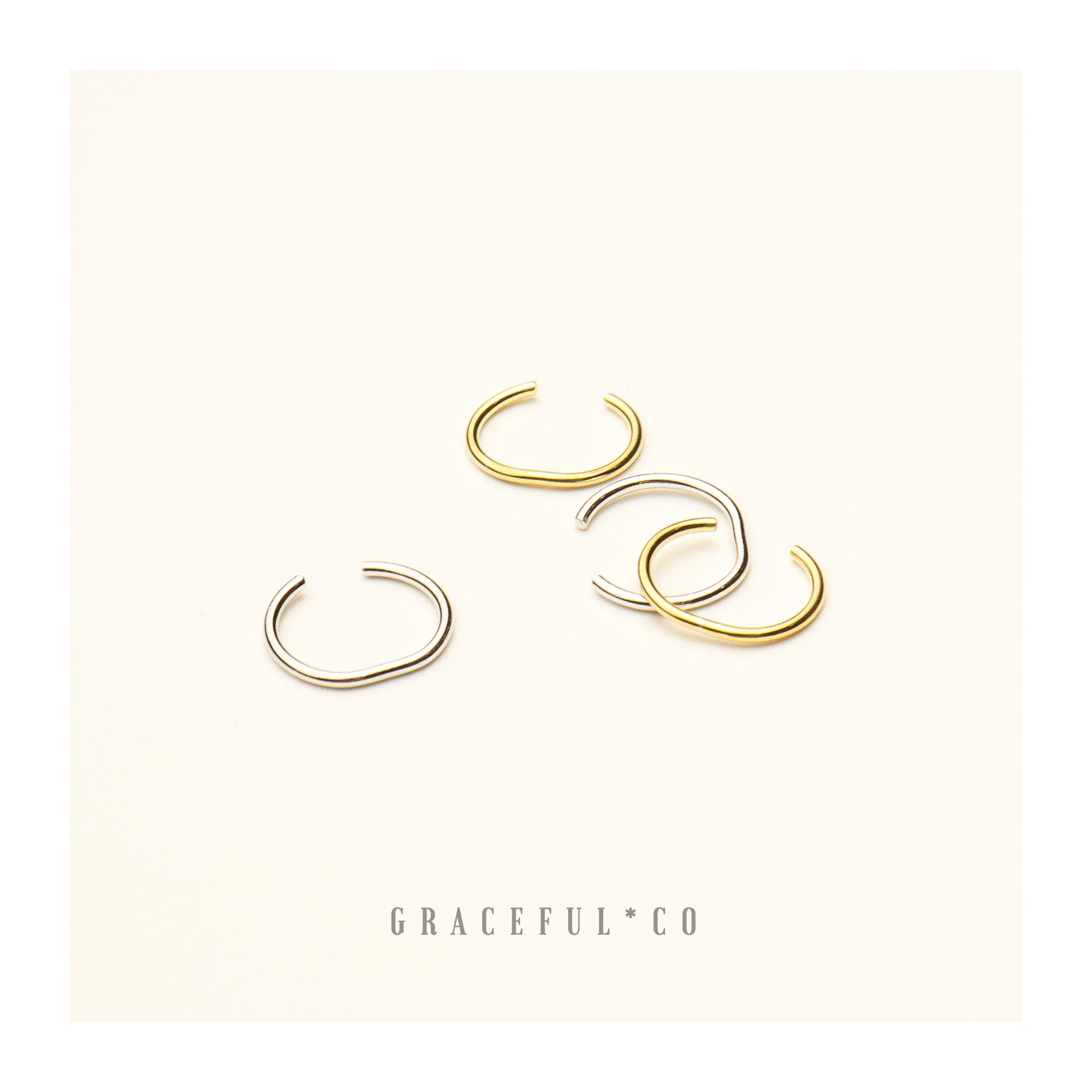 Minimalist Shape Ear Cuffs
