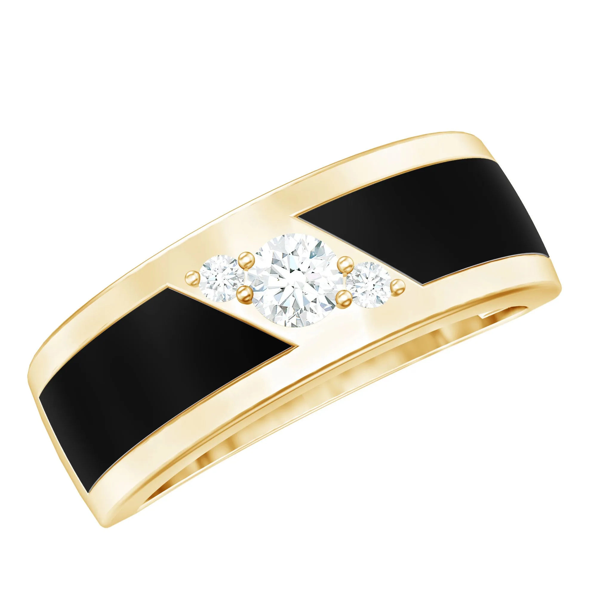 Moissanite Classic Wide Wedding Band Ring
