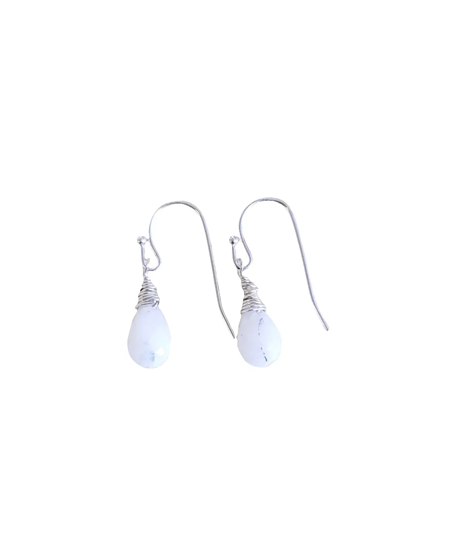 Moonstone Earrings - Silver/Gold