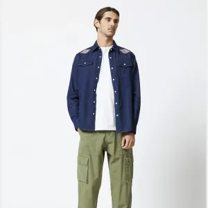MR SIMPLE : WESTERN LS SHIRT : Raw Blue