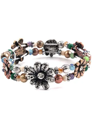 Multi Color Flower Bracelet
