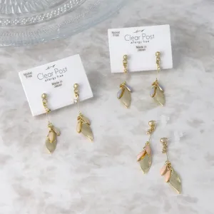 Multi Drop Plastic Post Earrings