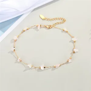Natural Stone Beaded Ankle Bracelet For Women