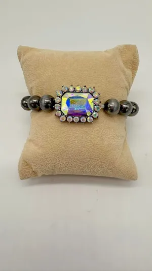 Navajo Pearl w/ Rhinestone Bracelet