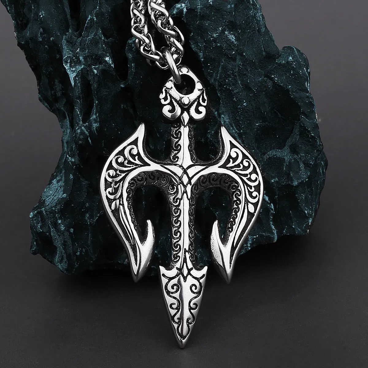 Neptune's Trident - Gothic Titanium Necklace by The Nevermore