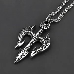 Neptune's Trident - Gothic Titanium Necklace by The Nevermore