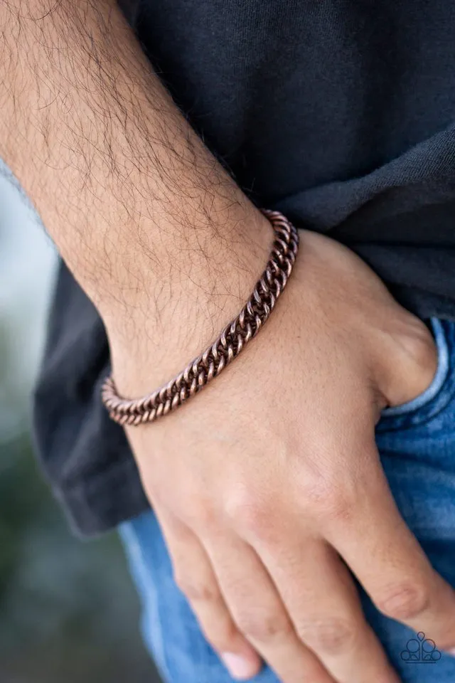 Paparazzi Bracelet ~ Next Man Up - Copper