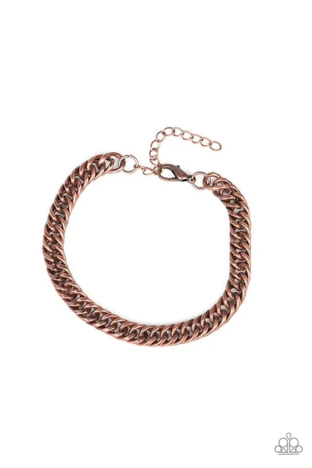 Paparazzi Bracelet ~ Next Man Up - Copper