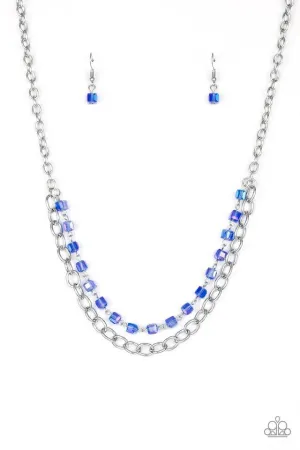 Paparazzi Necklace ~ Block Party Princess - Blue