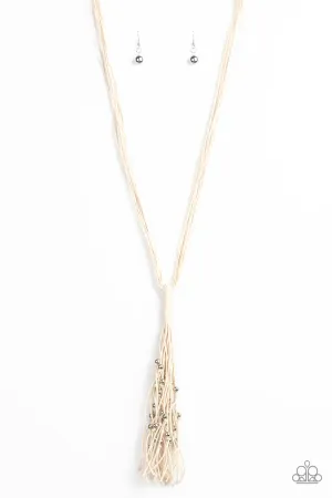 Paparazzi Necklace ~ Hand-Knotted Knockout - White