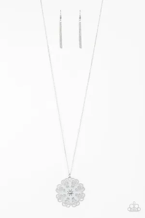 Paparazzi Necklace ~ Spin Your PINWHEELS - White