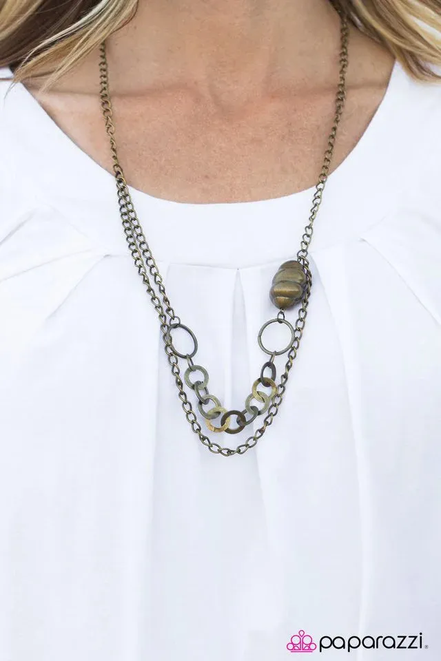 Paparazzi Necklace ~ The Industrial Revolution - Brass