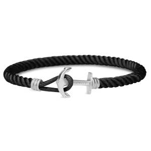 Paul Hewitt Phrep Lite Nylon Silver / Black Bracelet
