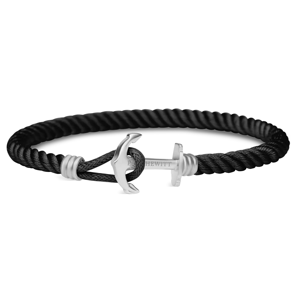 Paul Hewitt Phrep Lite Nylon Silver / Black Bracelet
