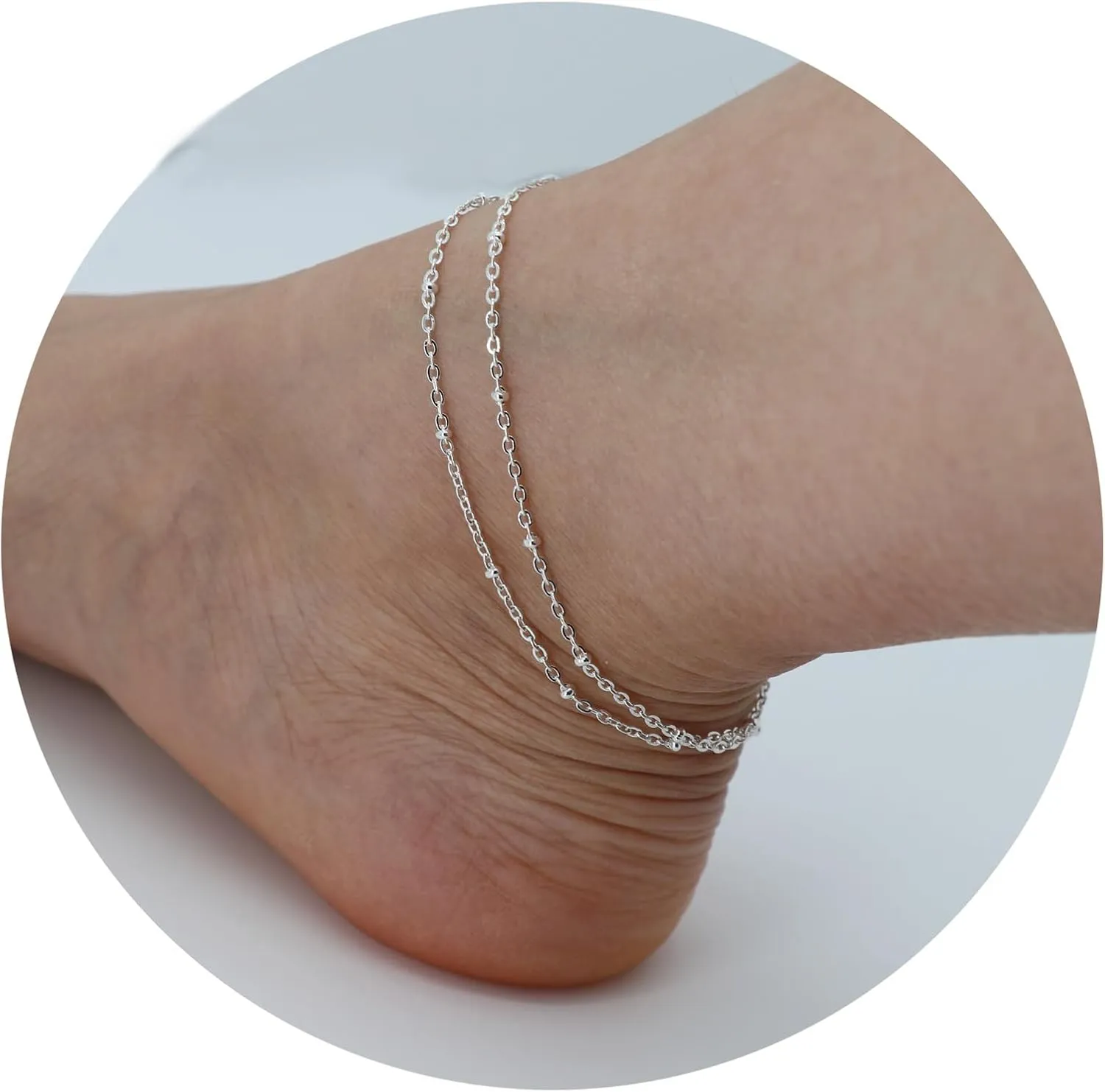 PINKRAY Ankle for Women Beaded Layered Anklet Bracelet Foot Chain Personalized Summer Cute Beach Simple Foot Jewelry